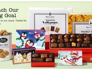 See’s Candies holiday chocolates, lollipops, peanut brittle and toffee. Every item purchased contributes to the Paws In Need fundraiser.